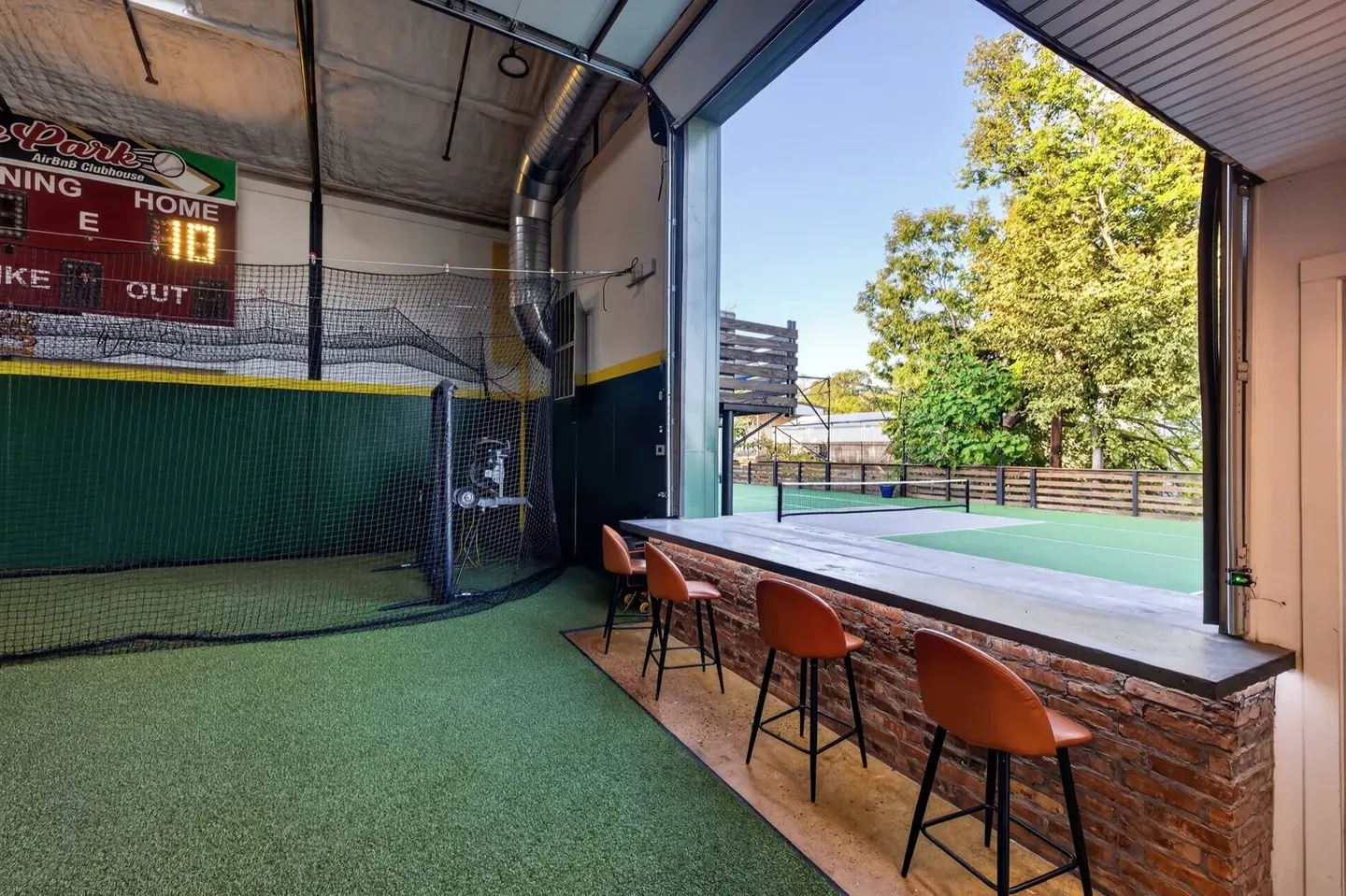 The court as seen from the clubhouse