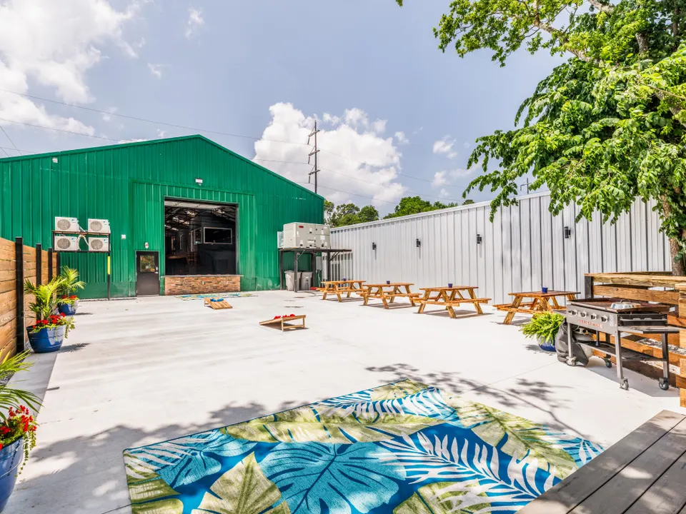 The outdoor patio at Hot Springs Event Center