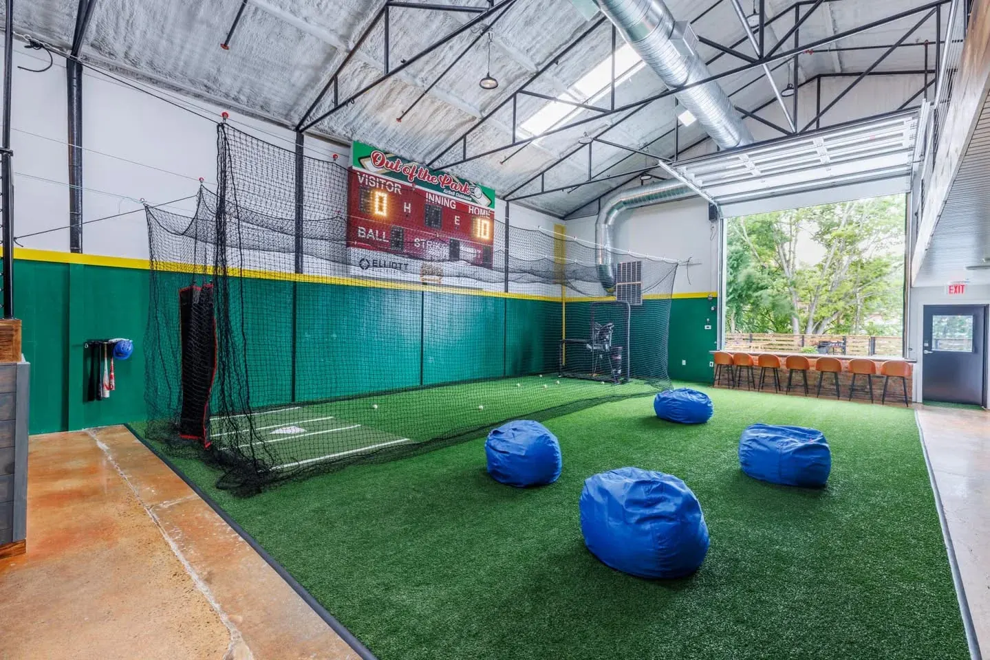 The giant indoor batting cage