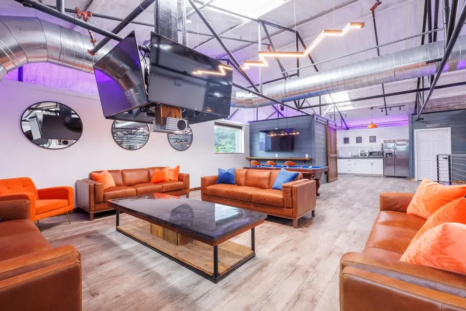 The game room inside the clubhouse